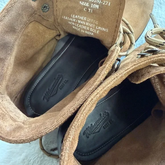 Like New! $265 Milwaukee Boot Co Brown Suede Nubuck Lace-Up Ankle Boots 10 - Picture 9 of 10